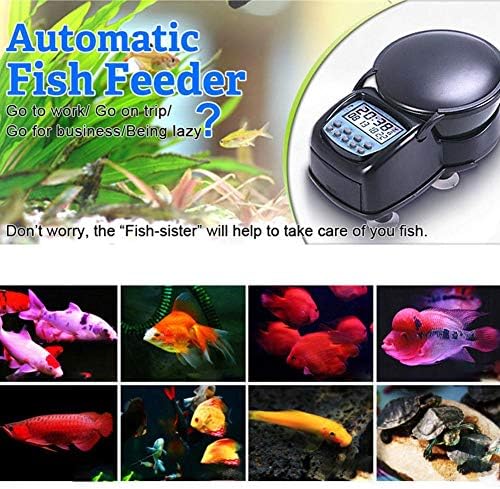 Automatic Fish Feeder Aquarium Tank Auto Fish Food Timer Digital Electric Aquarium Fish Tank Pond Programmable Food Feeding Timing Ration Dispenser