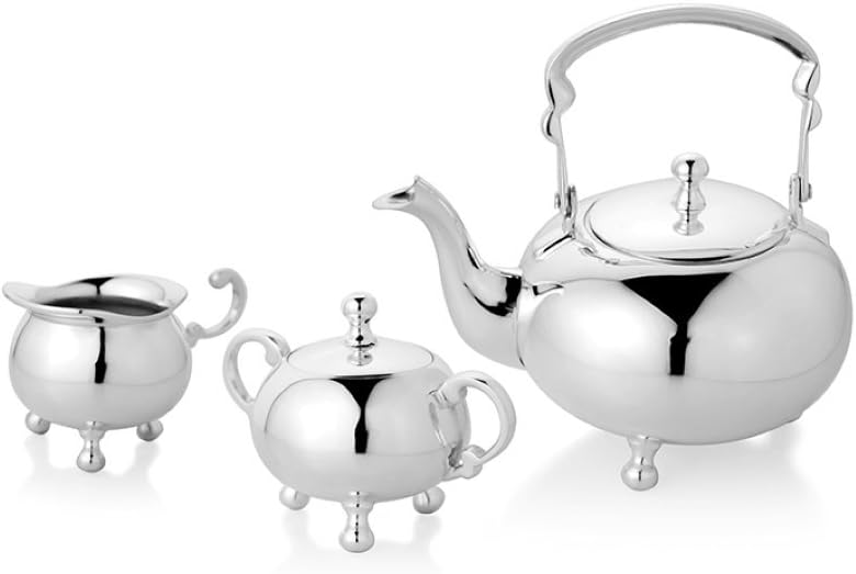 Episode Tea Set Mandarin Silver Plated Indian Traditional Crafted Tableware Set