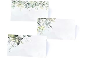 KIUKIUO 135 Pack place cards with Watercolor pattern Seating Place Cards for table setting table Weddings,Banquets,Dinner Parties,Name Cards(3 styles)