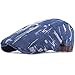 2 Pack Men's Cotton Flat Cap Ivy Gatsby Newsboy Cabbie Caps Hunting Hat Dark Blue/Grey