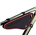 Bike Bag Triangle Bag, EKOOS Bicycle Frame Handlebar Bag Waterproof Cycling Large Storage Pouch Top Tube Pack Bag for Road Mountain Cycling (Black with Red)
