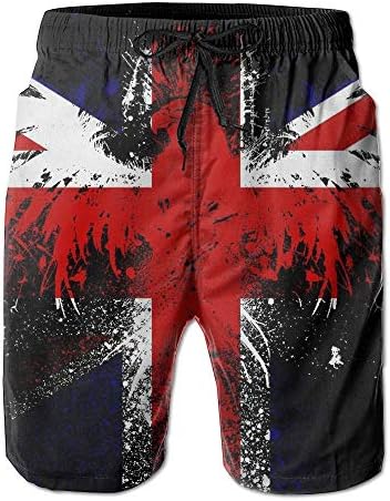 British Flag Eagle Summer Quick-Drying Board Short Swim-Trunk for Men