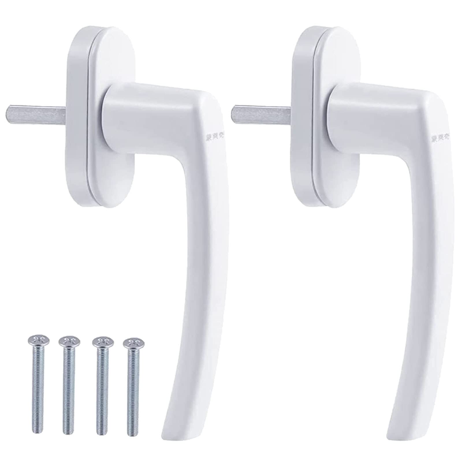 Window Handle Aluminum 2 Pieces of Window Handle in White Window Handle Type Aluminum Universal Window Handles Window Fittings for Windows Concealed Screws Fits Right or Left Handed Windows
