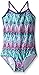 Kanu Surf Girls' Layla Beach Sport Banded 1 Piece Swimsuit, Candy Purple Chevron, 8