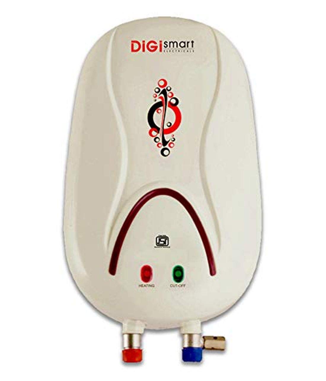 DIGISMART 1 LTR Instant 3 kva Special Anti Rust Coated Tank Geyser with