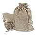 Gold Fortune 50-Pack Natural Burlap Gift Bags with Drawstring - Adjustable Reusable Jewelry Pouches for Christmas, Holiday Wedding, Birthday Party Favors - 4x6 Inches Eco-Friendly Treat Bags (50 Count)