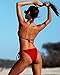 OMKAGI Women Swimwear Bikini Sets Padded Lacework 2 Pieces Swimsuits (L, Red)