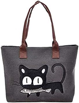 Wicemoon Sac Cabas Femmesfemmes Sac à Main Modèle De Chat De Dessin Animésacs De Plage Cabas Décontractés Cartablestravail Ou Vie Scolaire
