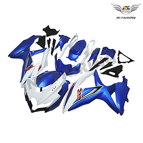 NT FAIRING Blue White Injection Mold Fairing kits Fit for Suzuki 2008 2009 2010 GSXR 600 750 K8 08 09 10 GSX-R600 Aftermarket Painted ABS Plastic Motorcycle Bodywork - Thumbnail 7