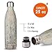MIRA Vacuum Insulated Travel Water Bottle | Leak-proof Double Walled Stainless Steel Cola Shape Sports Water Bottle | No Sweating, Keeps Your Drink Hot & Cold | 25 Oz (750 ml) (Gray Orange Granite)