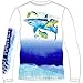 Guy Harvey Mako Shark UVX Pro Long Sleeve Performance T-Shirt (Large, White)