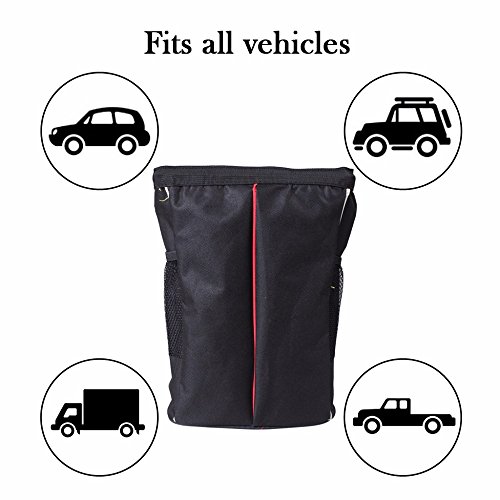 Follicomfy Car Waterproof Trash Can Auto Seat Back Storage Garbage Bag Container - Thumbnail 5