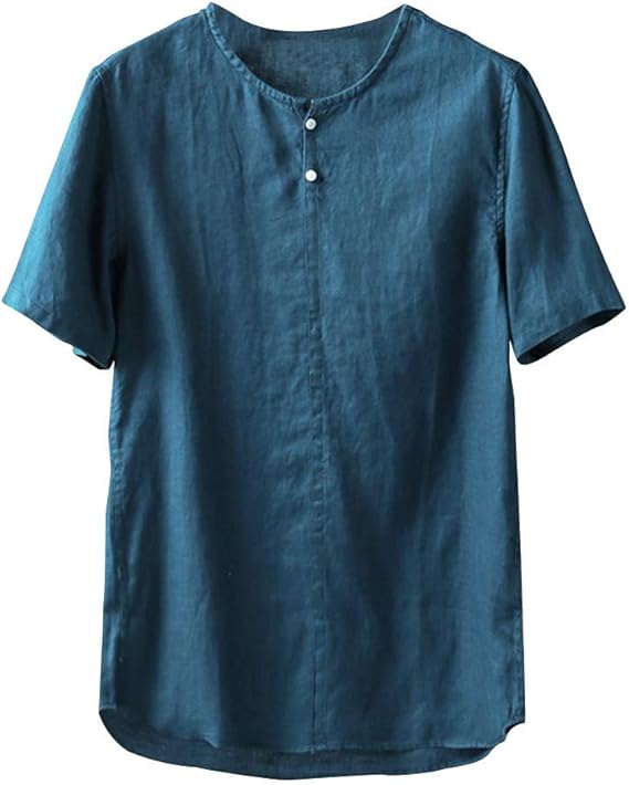 Amazon リネンシャツ メンズ 半袖シャツ 夏服 Duglo 開襟シャツ 無地 Tシャツ 白 麻 コットン 個性 カジュアル シャツ 薄手 ゆったり 日焼け止め服 Uv対策 トップス オシャレ Yシャツ カーディガン 原宿風 普段 ビジネス プレゼント Shirts Tシャツ カットソー 通販