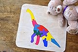 Wooden puzzle Waldorf Baby Toy Dinosaur Montessori Educational Toys Dino wood Animal wooden puzzles Baby Shower Gift Organic eco toy learning game Jigsaw Puzzle Handmade Toy Childrens