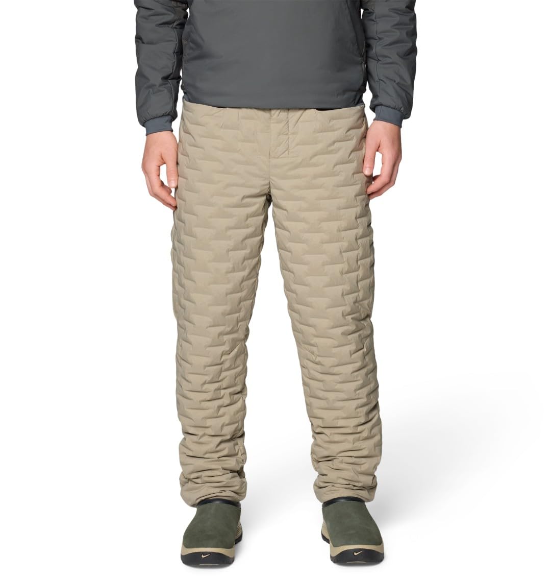 Mountain Hardwear Men’s StretchDown Light Pant, Dunes, Small x Long