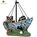 Sunken Wreck Fishing Boat Aquarium Décor - Give Rustic and Vintage Look to Your Water Tank - Fish Tank Cave for Healthy Environment - Durable Resin Material - Aquarium or Home Decor