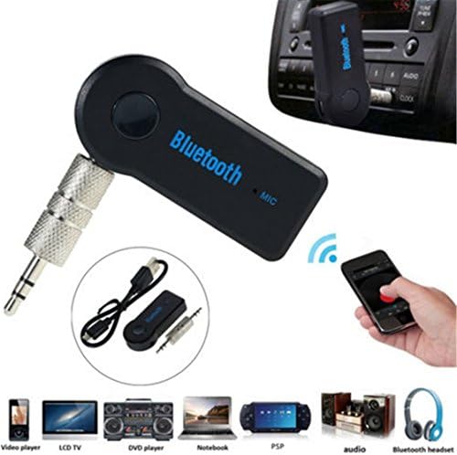 Kindstore Wireless Bluetooth 3.5mm Car Music Receiver With Mic