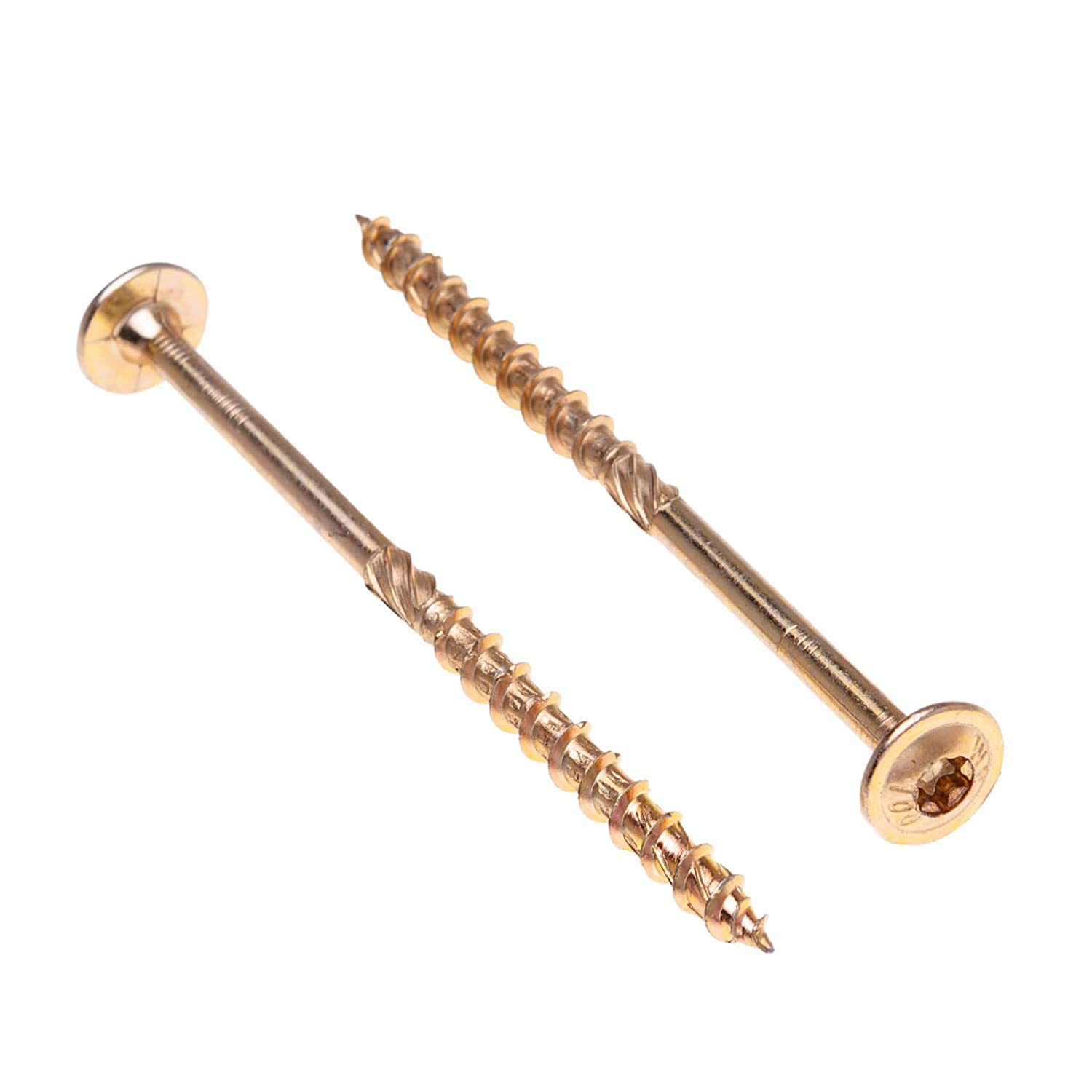 Wood Screws 140mm (Pack of 25) Self Tapping Long Torx Woodscrews Galvanized Wafer Head Screw for Flange Timber Decking Sleepers Railway Connectors Woodwork and Construction Outdoor (8mm x 140mm)