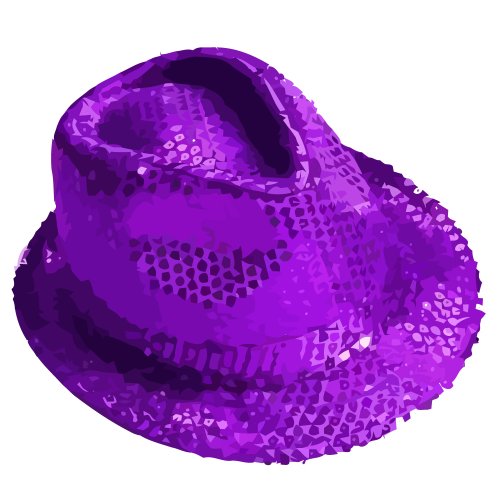 purple trilby hat
