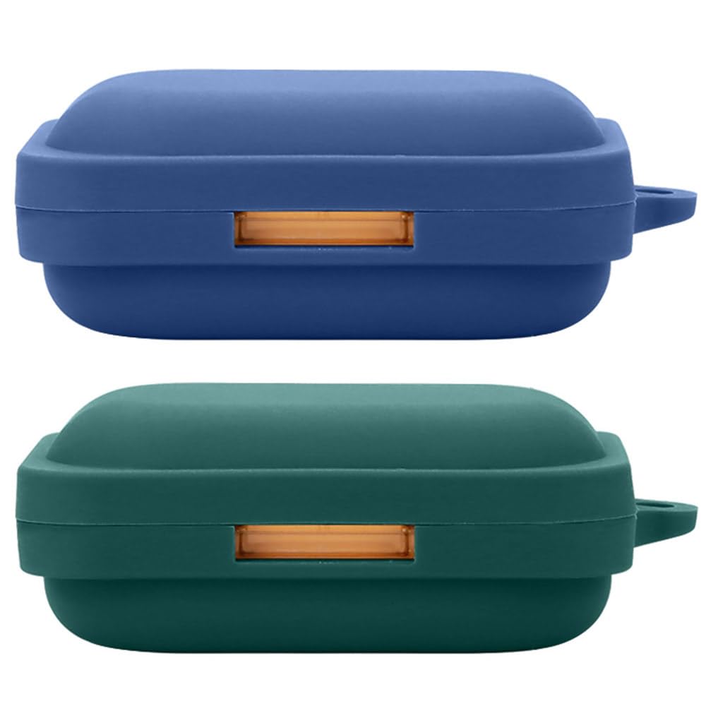 Akancy Compatible for Nothing Ear A Headphones, [Supports Wireless Charging] [Shockproof Protective Case] Silicone Headphone Protective Case (Blue Green)