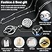 Fashion Badge Lanyard Necklace for Women Super Strong Stainless Steel Beaded Satellite Chain Lanyard with ID Holder and Key Chains Non Breakaway Essential Oil Diffuser Badge Holder Lanyard for Nurses