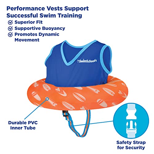 SwimSchool Deluxe Swim Trainer Heavy Duty Toddler Swim Vest Floatie