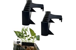 LAIKADI 2PC 7 Holes Upgraded Aquatic Plant Cup Holder for Fish Tank - Perfect for Aquaponic Cultivation and Aquascape Decorations on Top of Tank