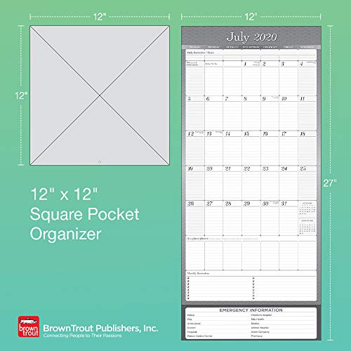 Ultimate Family Planner 2020 12 x 12 Inch Monthly Square Wall Calendar with Foil Stamped Cover by Wyman Publishing, Stationery Organizer