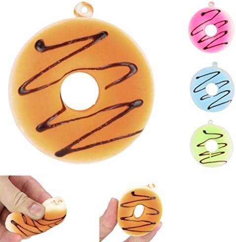 Mandystore 5cm Doughnut Scented Squishy Charm Slow Rising 7cm Simulation Kid Toyand Time Killing Simulation Decoration Gift for Kids (Doughnut)