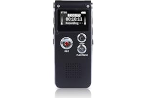 Aungsel 16GB Digital Voice Recorder with USB, MP3 Player Function, Voice Activated Recording, Up to 30 Hours of Recording Time