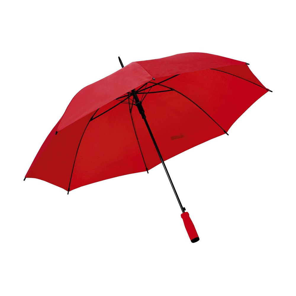 eBuyGB Large Wedding Umbrella Colourful Automatic Brolly Wedding Photographer Parasol Folding Umbrella, Long Umbrella with Stick Handle Rain -Red 41 Inch / 105cm Span 82cm Length