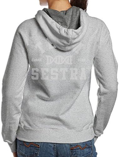 Women TEAM SESTRA - Orphan Tv Show Manning Hiking Casual Style Hoodie Hooded Sweatshirt Size XXL Ash