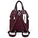 UTO Women Backpack Purse PU Washed Leather Convertible Ladies Rucksack Crossbody Shoulder Bag Red