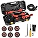 ARKSEN© 6FT 5 Speed Swivel Electric 600w Drywall Sander 6 PCS Portable Case