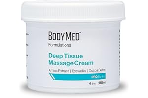 BodyMed Formulations Deep Tissue Massage Cream, 4 oz. – Fragrance-Free, All-Natural Cream for Massage Therapy – Leaping Bunny Certified – with Arnica Extract & Jojoba – Non-Staining, & Paraben Free