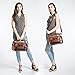 ECOSUSI Women Vintage PU Leather Laptop Bag Briefcase Crossbody Messenger Bags Satchel Purse, Brown