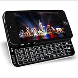 HIGHOT Ultra-Thin Slide-Out Wireless Bluetooth Keyboard Back Case with Backlight for 4.7inch Iphone 6 (Black)
