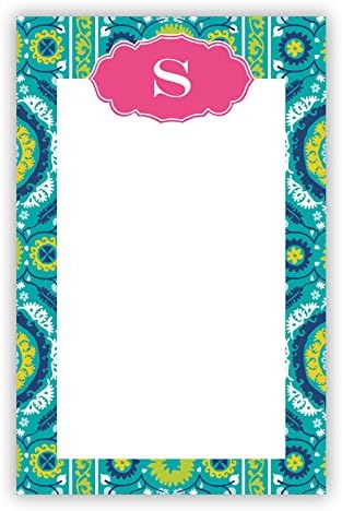 Whitney English AZNP01-SI-W-B "Letter B" Suzani Single Initial Notepad