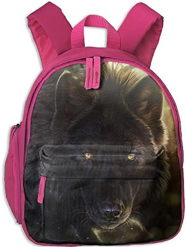 Rainbow Wolf DIY Student Schoolbags Zipper Bookbags School Bags Backbag For Teen Girls Boys Pink