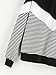 ROMWE Women's Chevron Striped Print Sweatshirt Long Sleeve Color Block Top Sweater