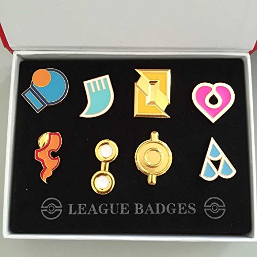 Pokemon gym badges set of 8pcs (white)