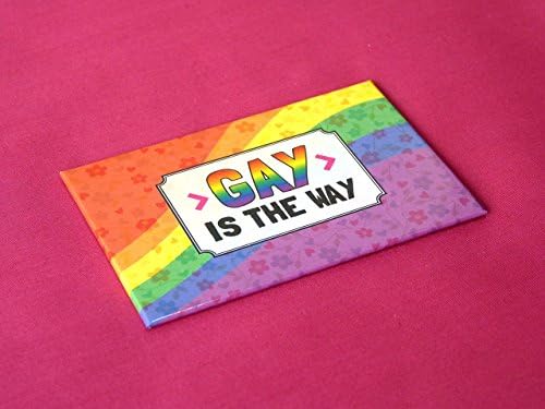 Handmade Gay pride colorful magnet