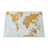 Maps International Scratch The World Travel Edition Map Print -- 16.53 x 11.69 in by