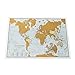 Maps International Scratch The World Travel Edition Map Print -- 16.53 x 11.69 in by