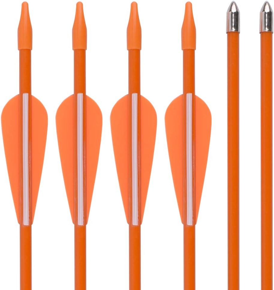 NIKA ARCHERY Fiberglass Arrows Youth Kids Practise Recurve Bows Compound Bow Shooting 12 pcs 28 inch Shafts : Sports & Outdoors