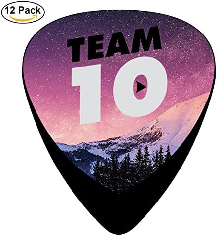 Gufun Guitar Picks Jake Paul Custom Three Size Electric Celluloid Plectrums (12-Pack)