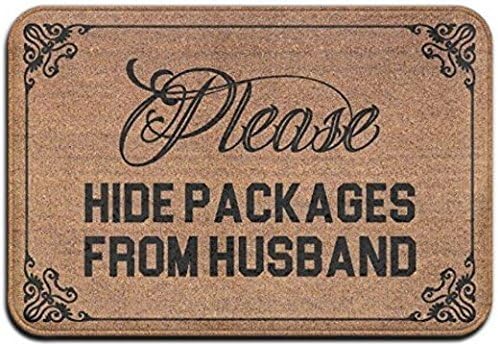Colivy , Please Hide Packages From Husband Super Absorbent Anti-Slip Mat,Coral Carpet,Carpet Door Mat,Carpet,Carpet,Door Mat