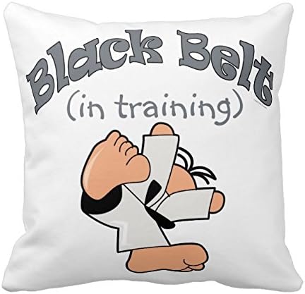Kids Karate Sport Black Belt In Training Throw Pillows 18 X 18 Two Sides Bedding Home Decoration Square Throw Pillow Case Decorative Cushion Cover Pillowcase