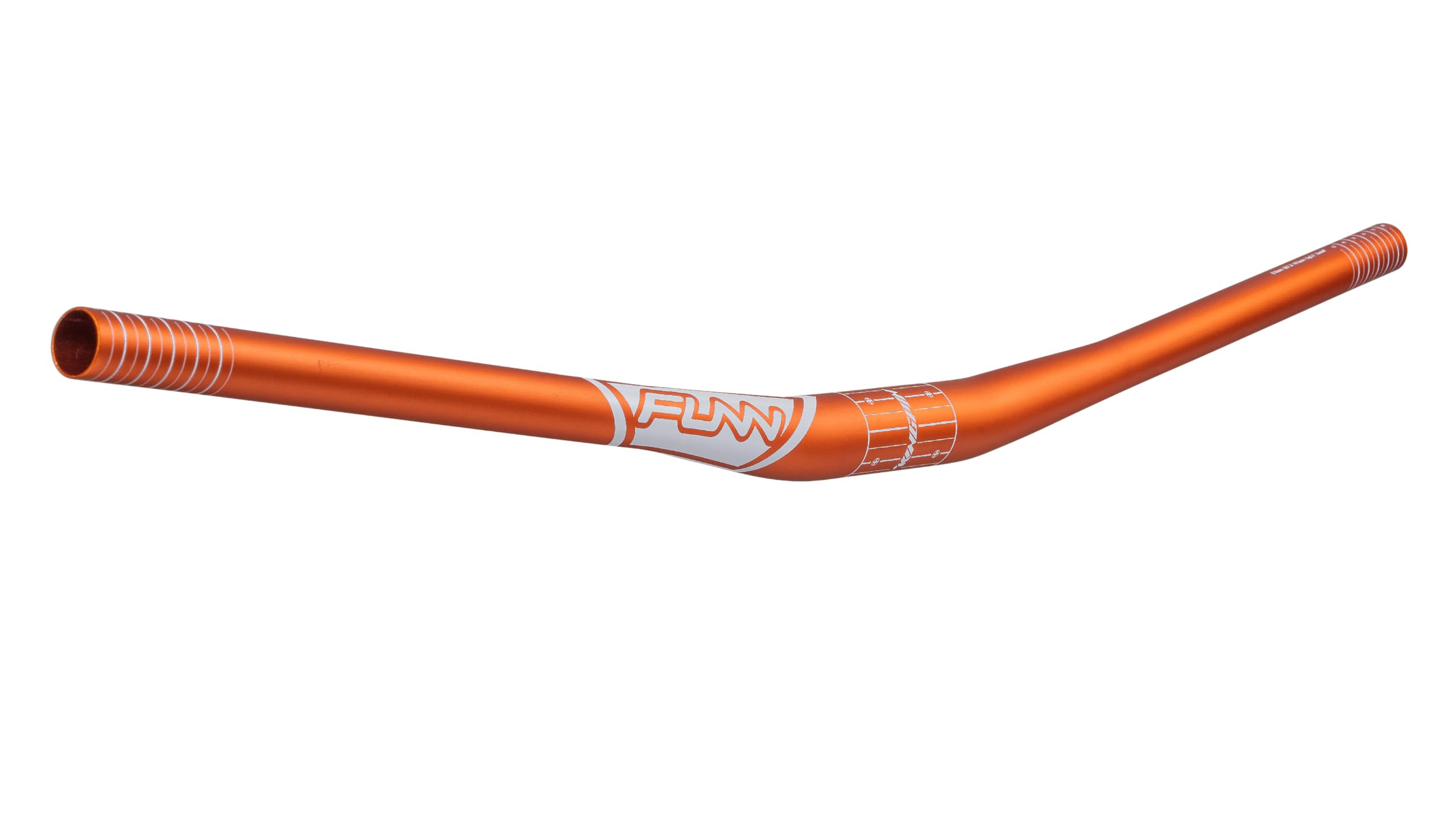 Funn Kingpin Mountain Bike Handlebar with Bar Clamp 35mm and Width 785mm, Tough and Lightweight Alloy Riser Handlebar for MTB, BMX and Road Bike, Rise 15mm MTB Handlebar (Orange)