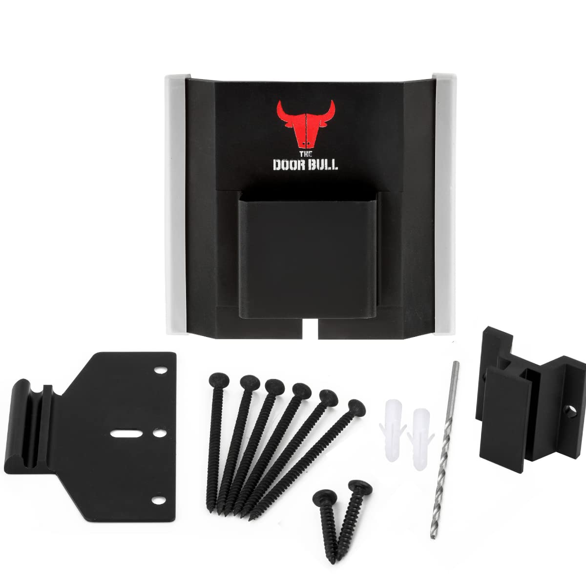 Law Enforcement Door Jam Stopper - Extra Security Bar for Inward Opening Front Doors - Matte Black